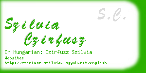 szilvia czirfusz business card